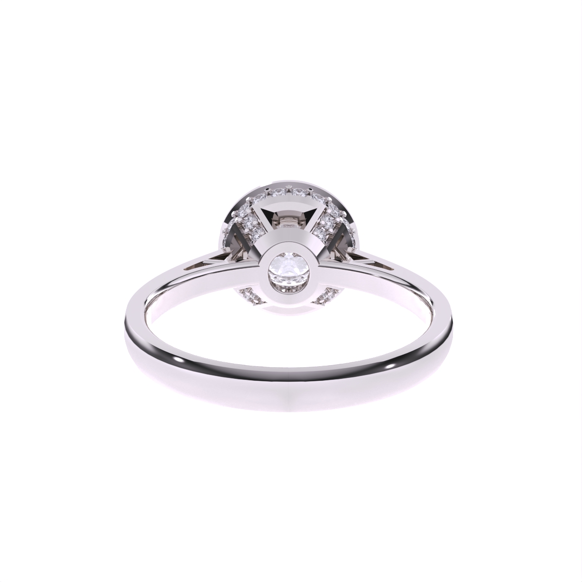 Charming Bezel Set Round Cluster Halo Ring